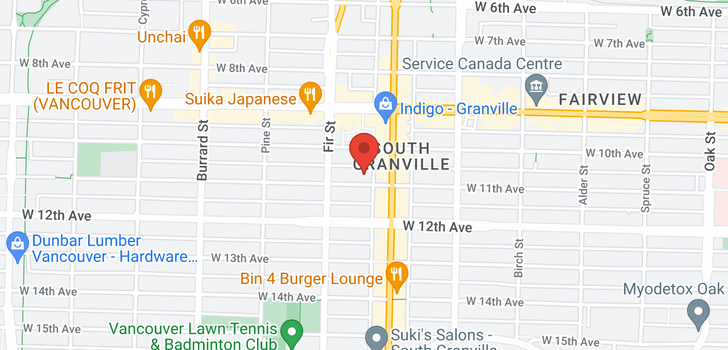 map of 207 1551 W 11TH AVENUE